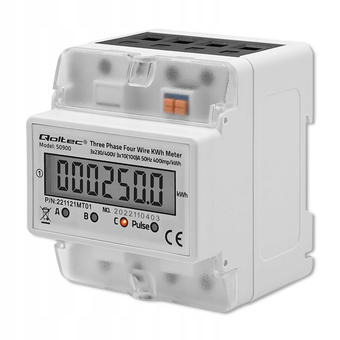 Merací prístroj Qoltec 230 V IP20 30 A